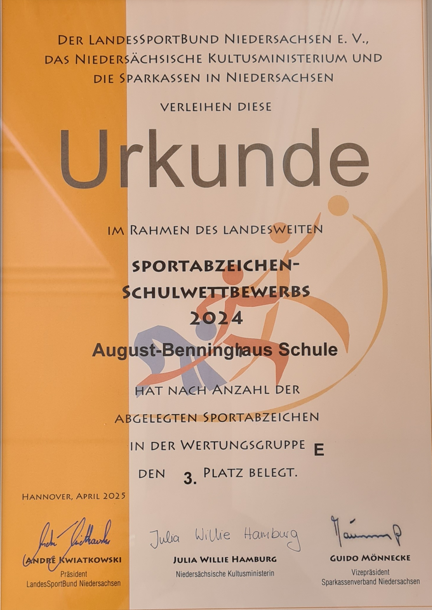 Urkunde Sport