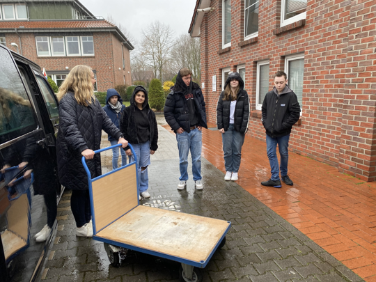 Transport der Spenden